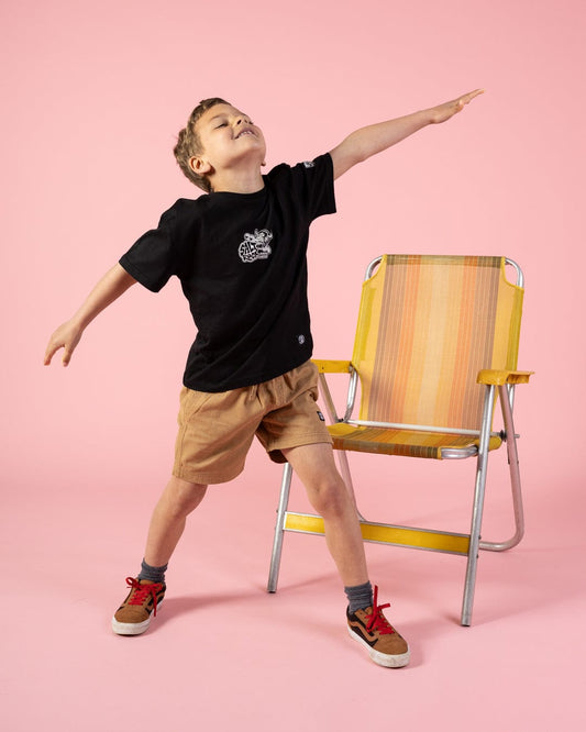 Adios Amigos - Kids Oversized Glow in the Dark T-Shirt - Black