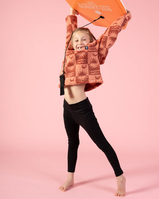 Equinox - Kids Recycled Borg 1/4 Fleece - Coral