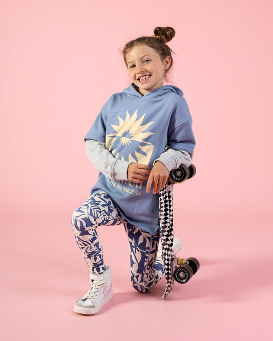 Sun Follower - Kids Oversized Pop Hood - Blue