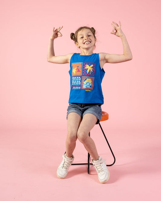 Vacay - Kids Vest - Blue