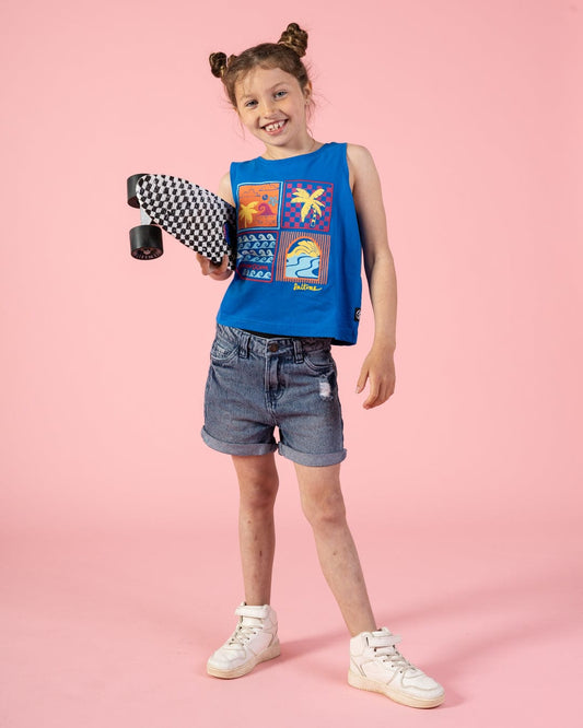 Vacay - Kids Vest - Blue