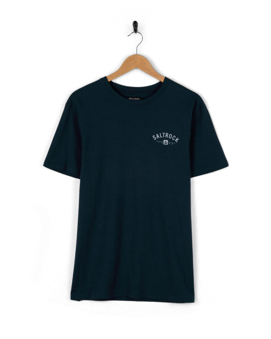 Looe Mens Location T-Shirt in Blue