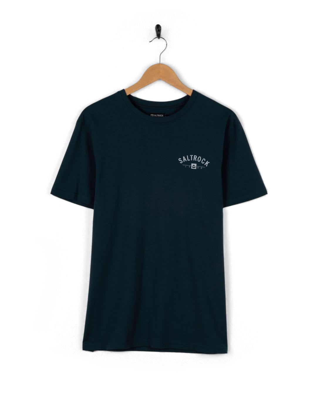 Saundersfoot Location Mens T-Shirt in Blue