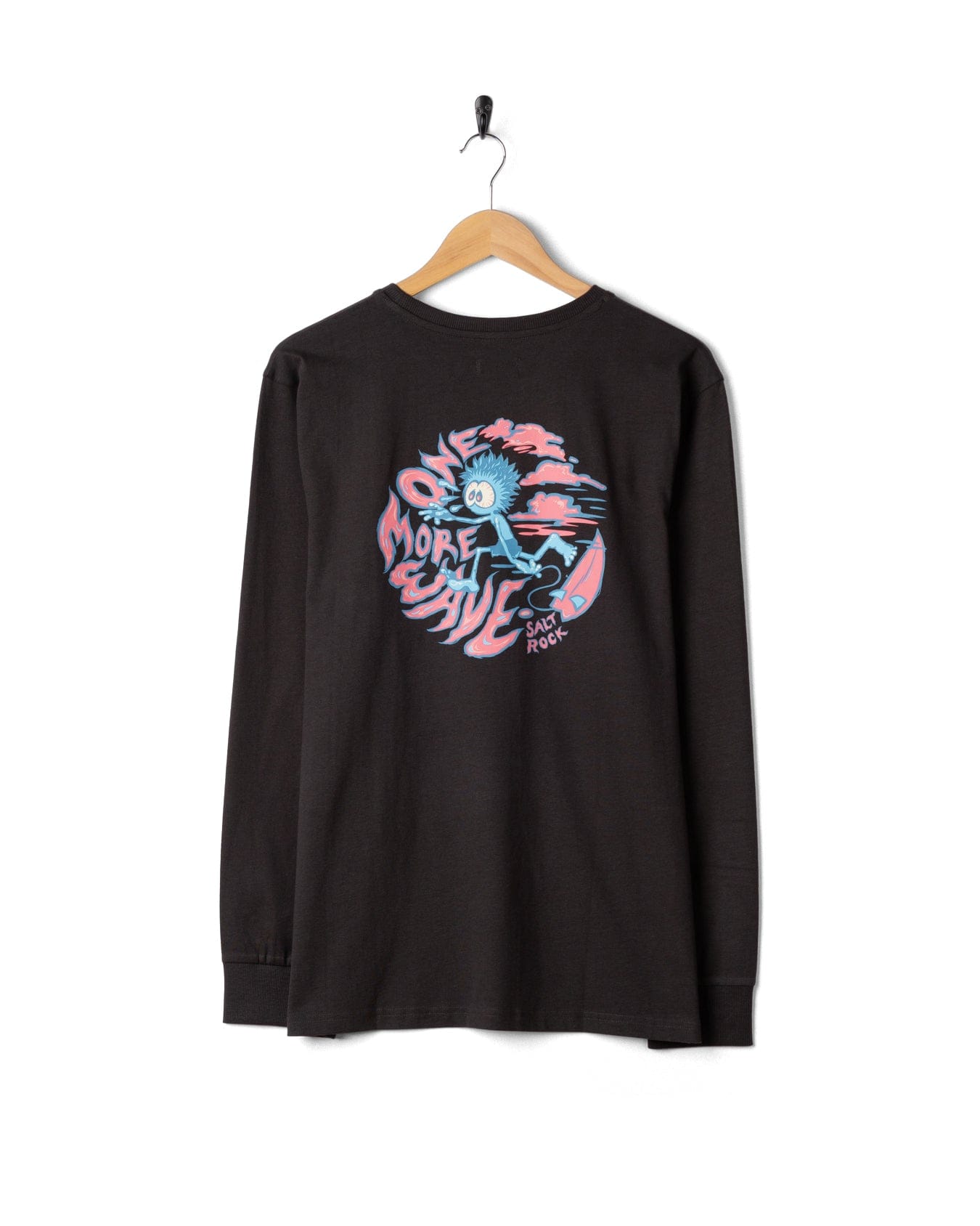 One More Wave - Mens Long Sleeve -Shirt - Dark Grey