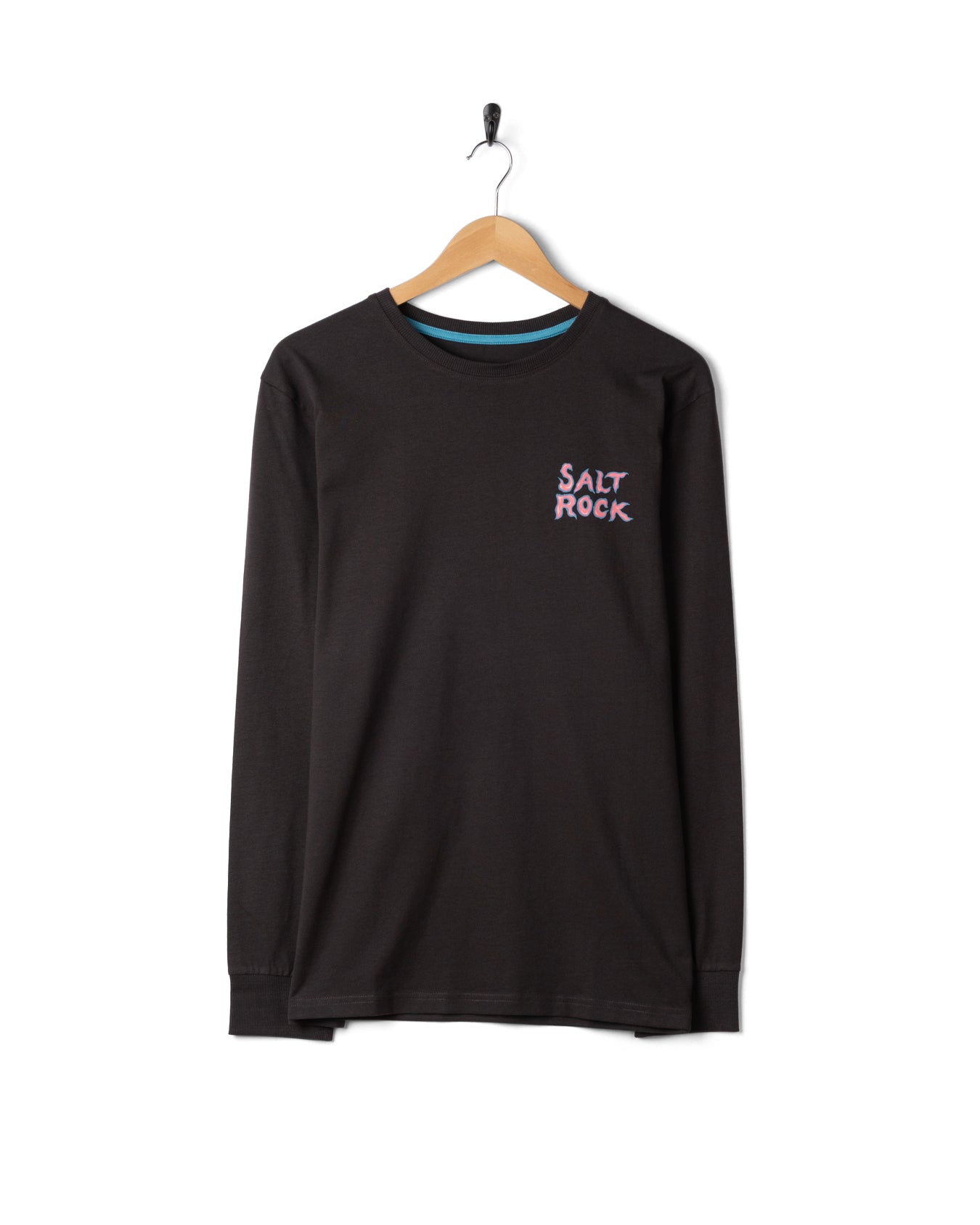 One More Wave - Mens Long Sleeve -Shirt - Dark Grey