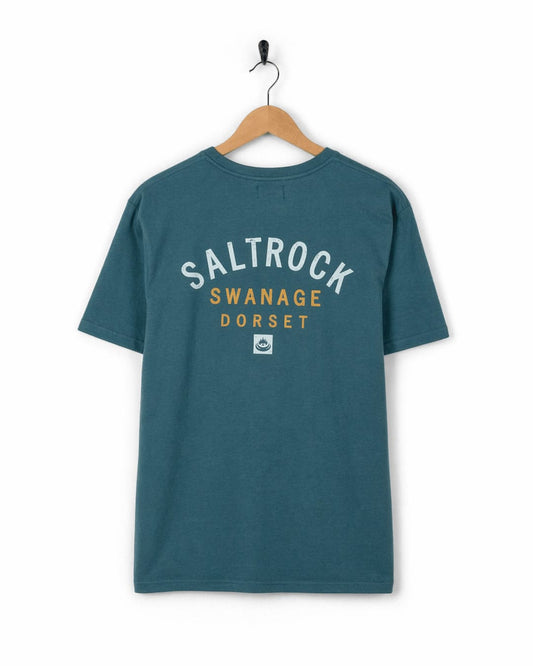 Swanage Location Mens T-Shirt In Teal