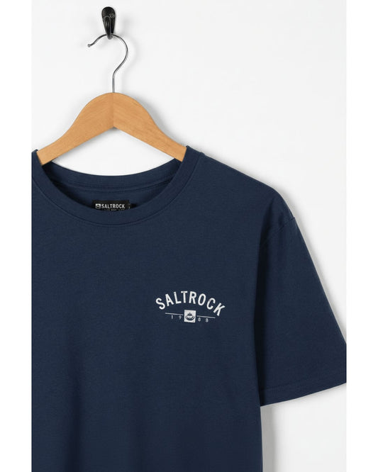 Woolacombe Location Mens T-Shirt in Blue