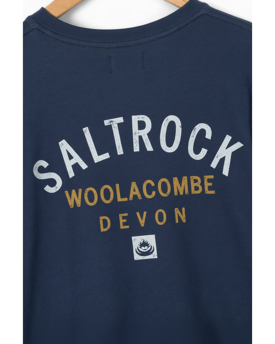 Woolacombe Location Mens T-Shirt in Blue