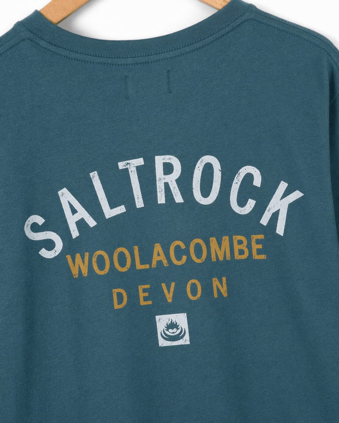 Woolacombe Location Mens T-Shirt In Teal