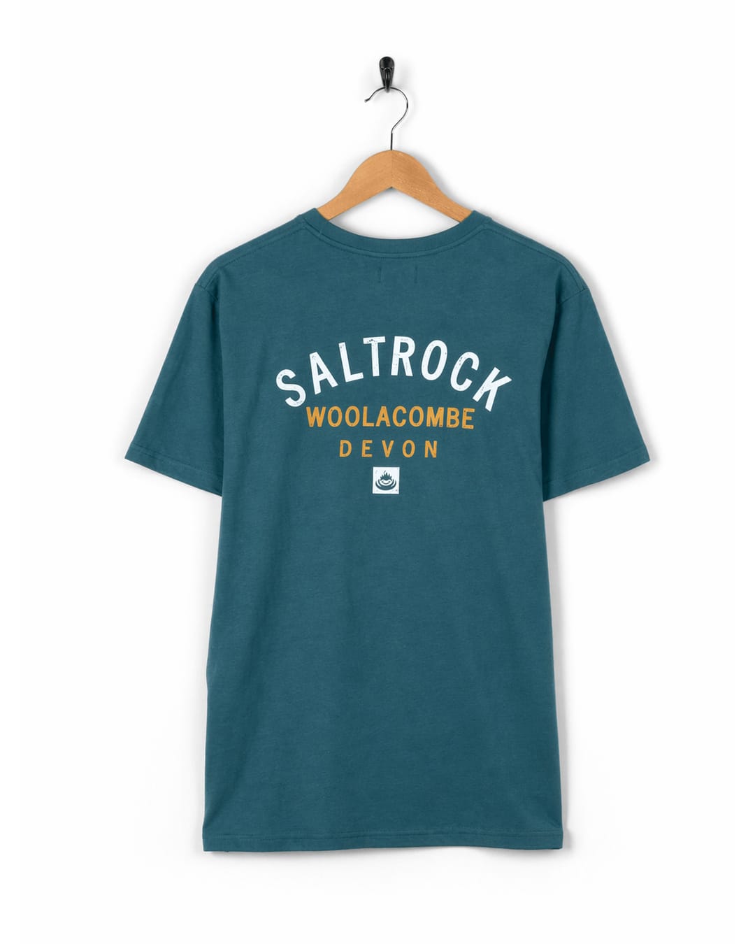 Woolacombe Location Mens T-Shirt In Teal