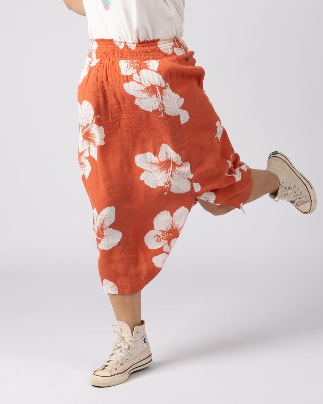 Mandaram Womens Skirt in Light Orange