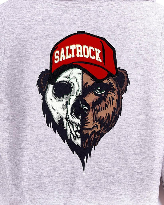 Bear - Boys Glow In The Dark Zip Hoodie - Grey - Saltrock