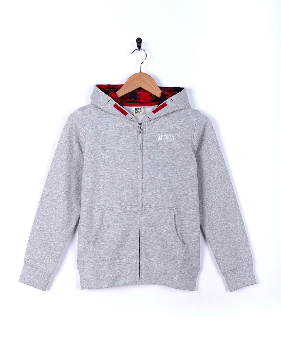Bear - Boys Glow In The Dark Zip Hoodie - Grey - Saltrock