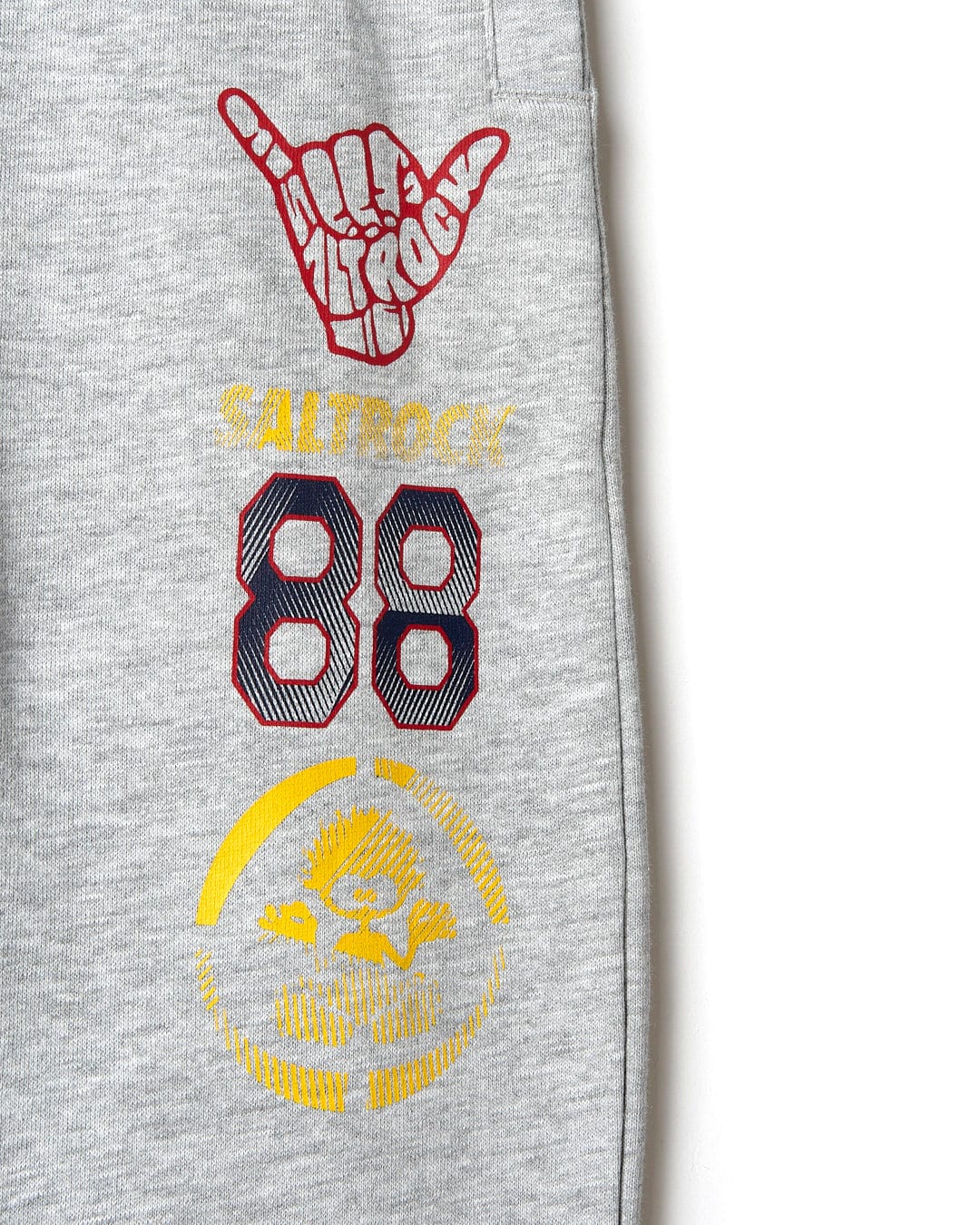 A pair of Saltrock sweatpants with the number 88 on them.