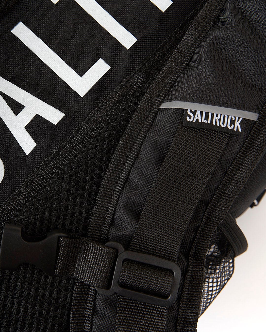 A Cyclone - Urban Backpack - Black with the brand name Saltrock on it.