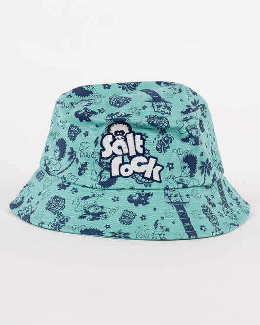 Tiki Tok - Kids UV Bucket Hat - Turquoise - Saltrock