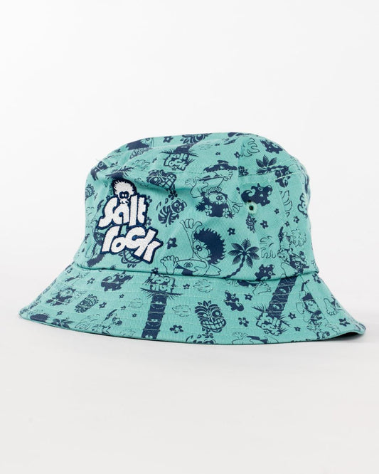 Tiki Tok - Kids UV Bucket Hat - Turquoise - Saltrock