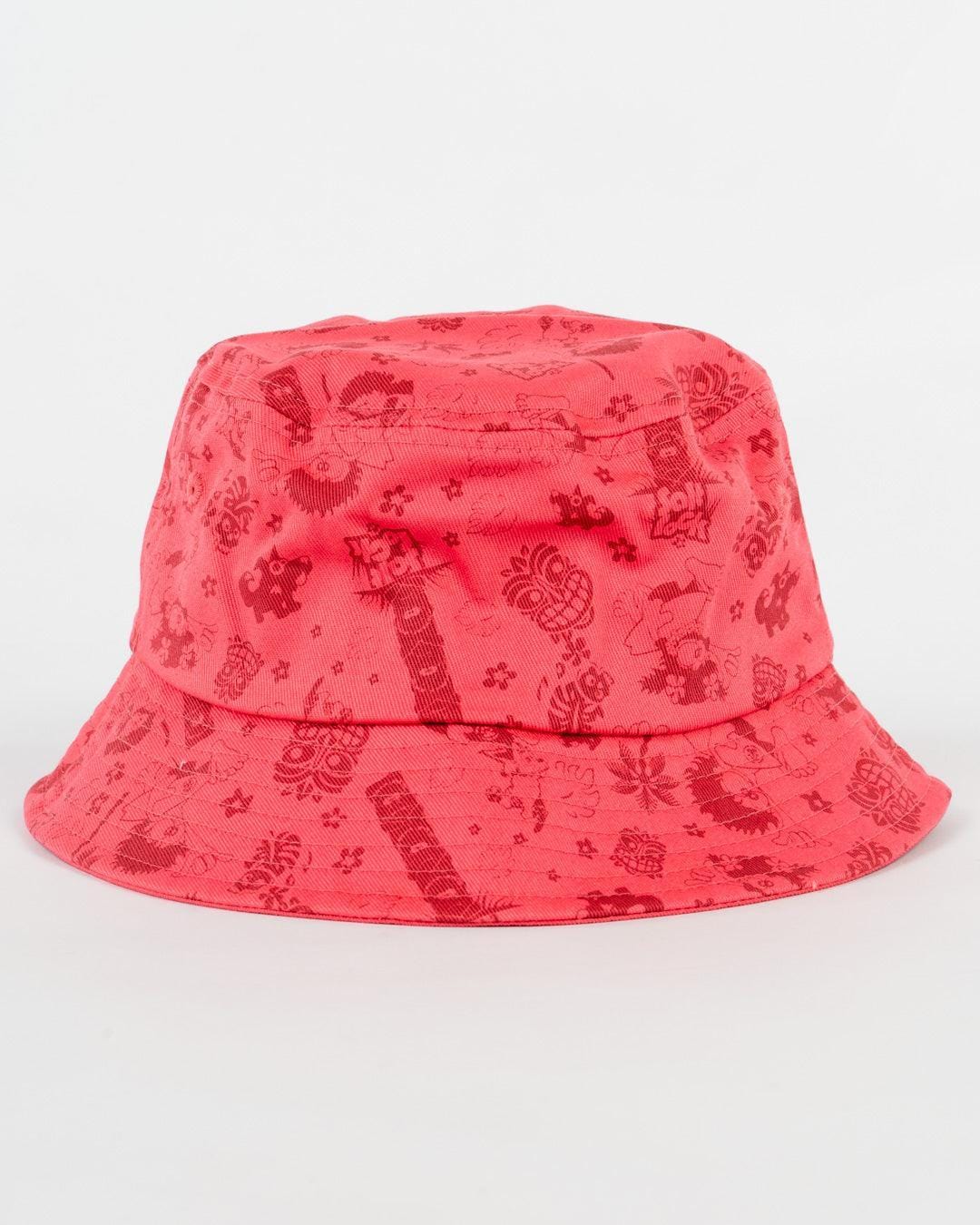 Tiki Tok - Kids UV Bucket Hat - Red - Saltrock