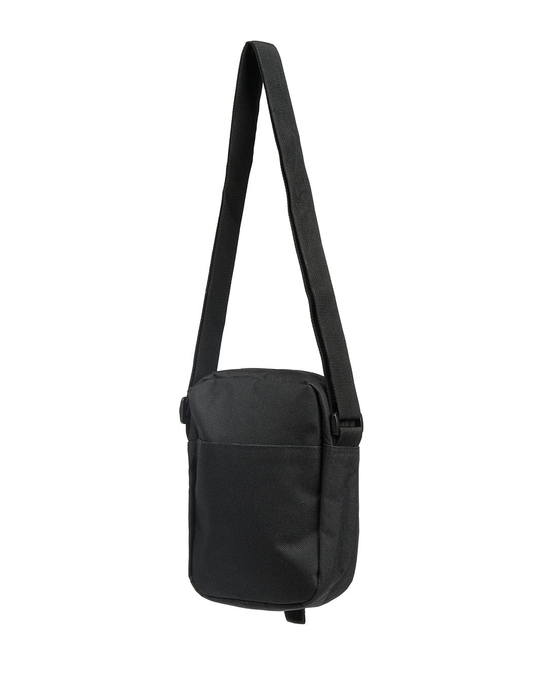 Saltrock Festival - Shoulder Bag - Black with adjustable strap isolated on a white background.