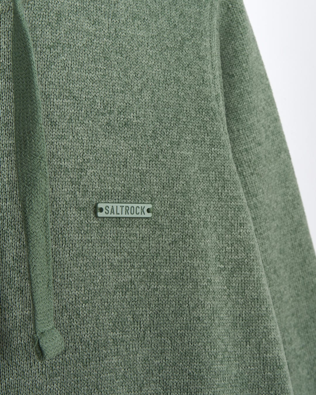 The back of a Galaksea - Womens 1/4 Zip Fleece - Light Green hoodie with a logo on it. (Saltrock)