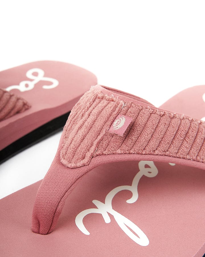 A pair of comfortable Saltrock Laguna - Womens Cord Flip Flops - Mid Pink flip flops.