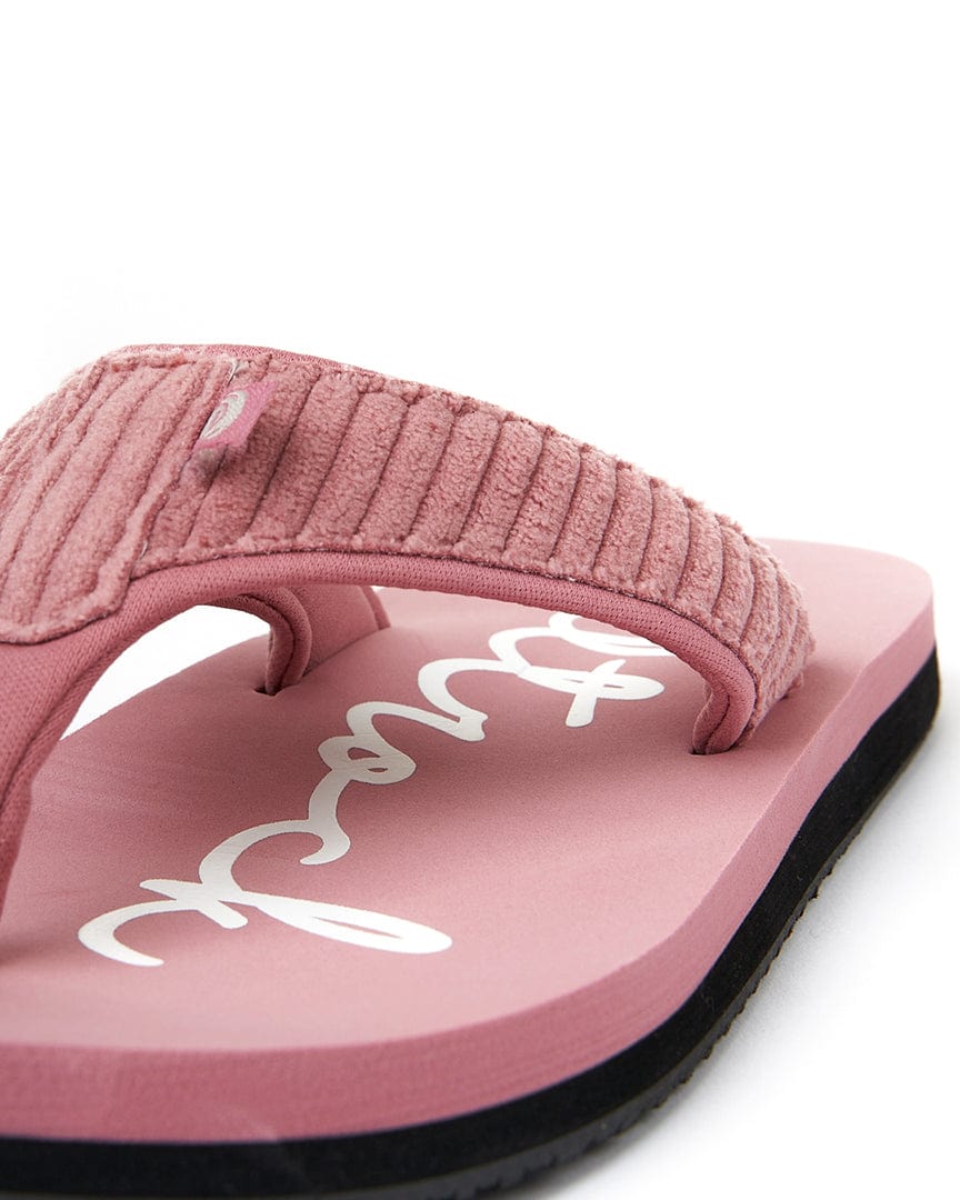 A Laguna - Womens Cord Flip Flops - Mid Pink with Saltrock comfort.