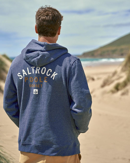 Location - Mens Pop Hoodie - Poole - Dark Blue - Saltrock