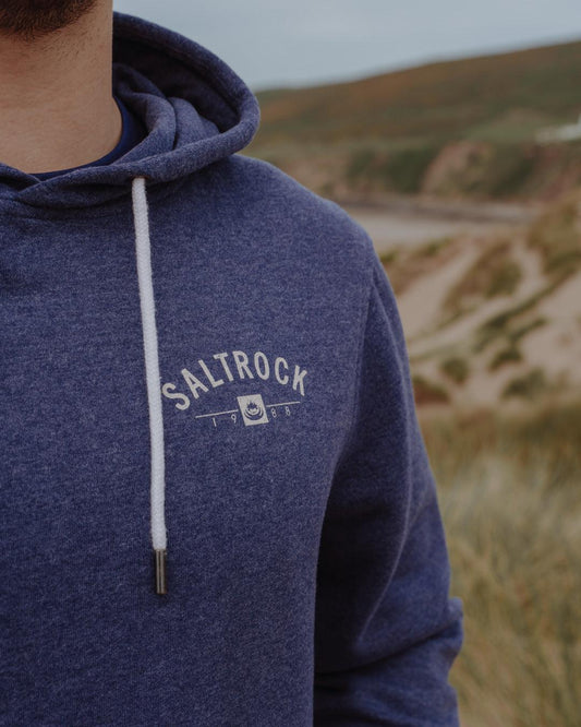 Location - Mens Pop Hoodie - Croyde - Blue - Saltrock