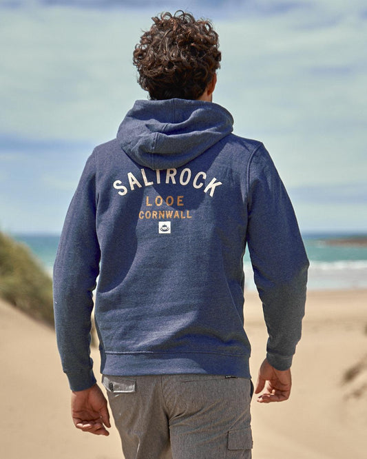 Location - Mens Pop Hoodie - Looe - Dark Blue - Saltrock