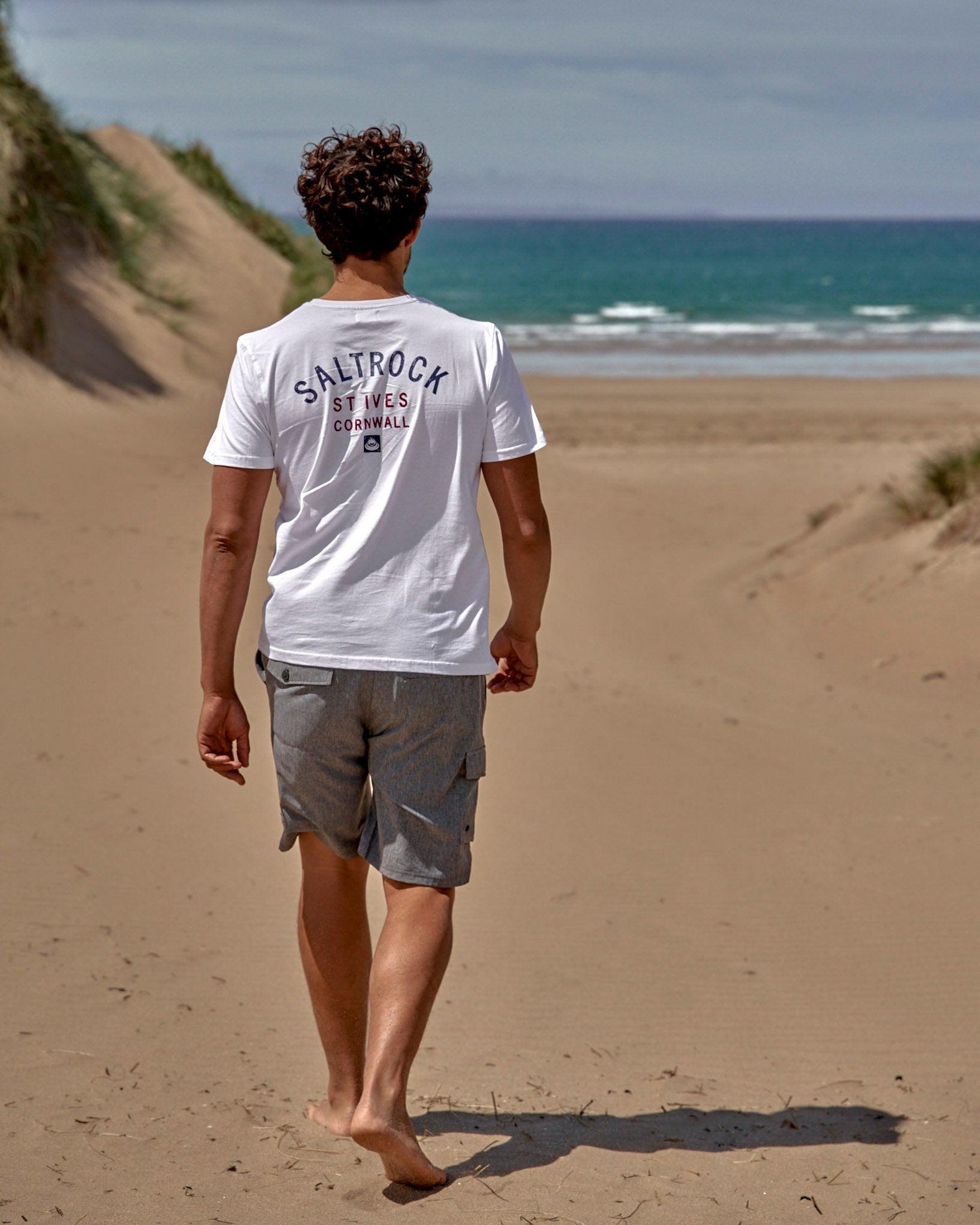 Location - Mens T-Shirt - St Ives - White - Saltrock