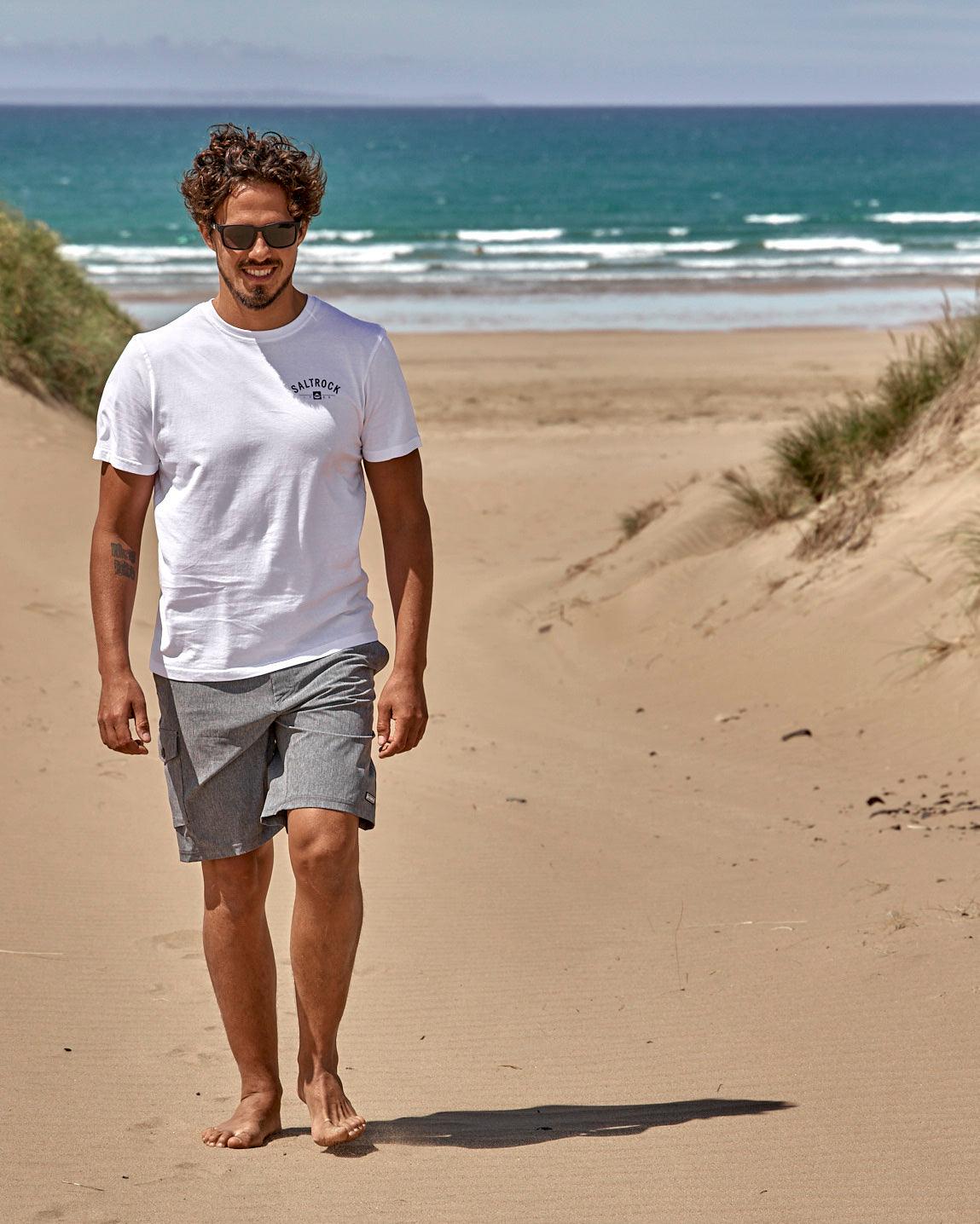 Location - Mens T-Shirt - St Ives - White - Saltrock
