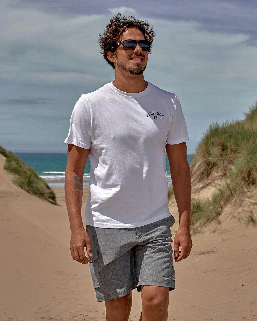 Location - Mens T-Shirt - St Ives - White - Saltrock