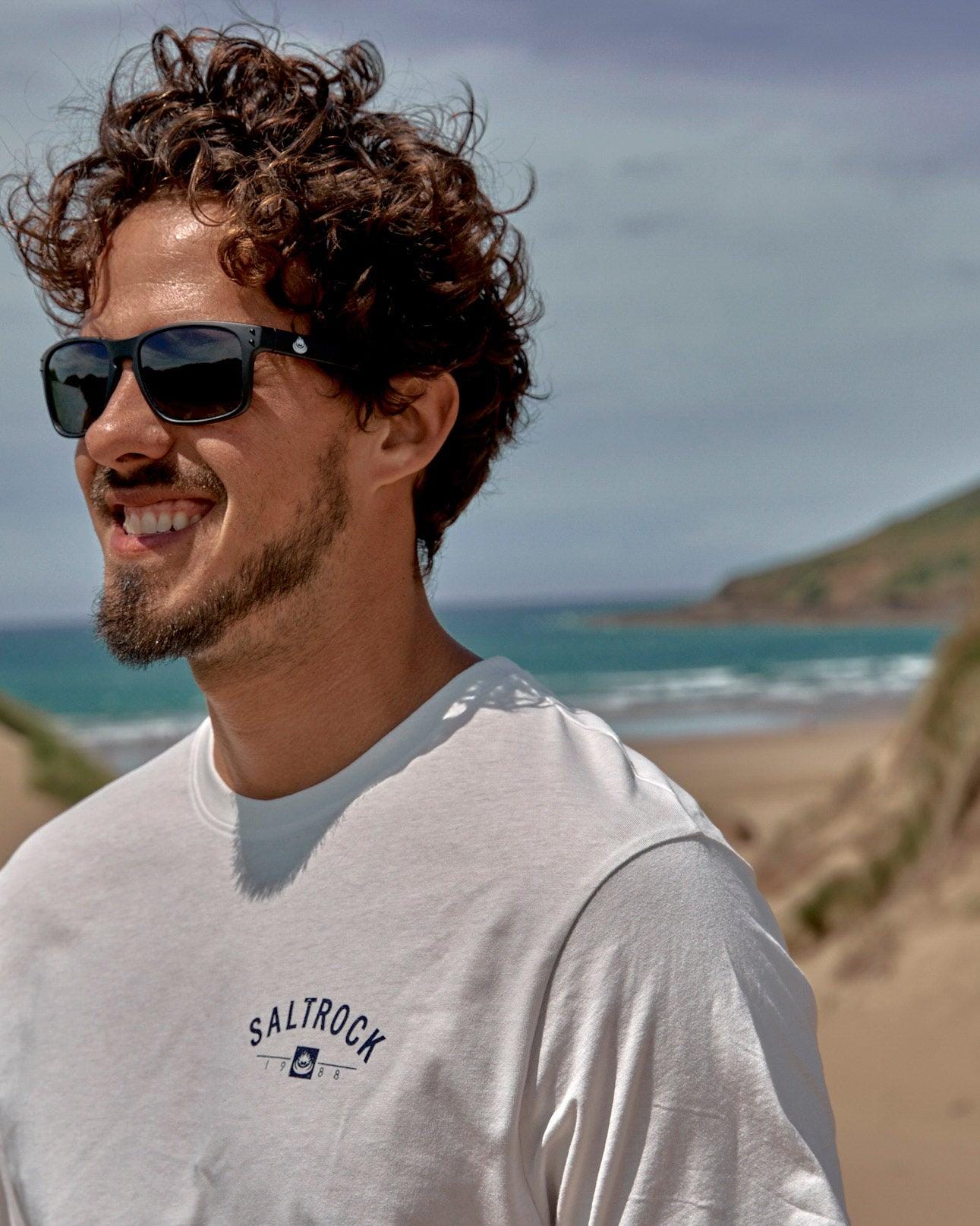 Location - Mens T-Shirt - St Ives - White - Saltrock