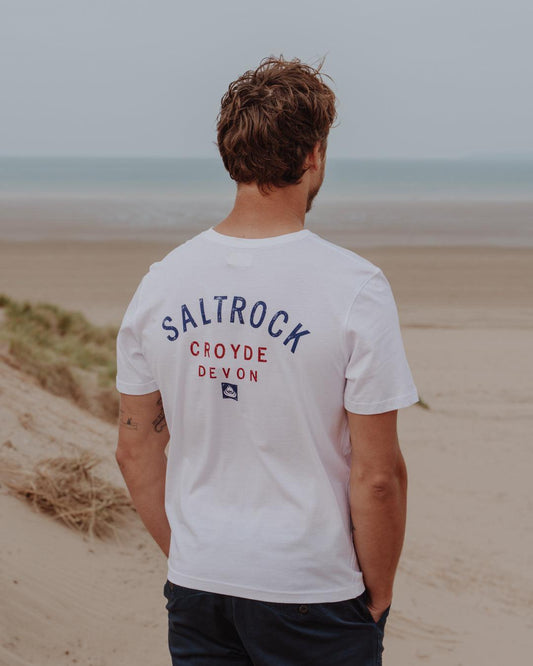 Location T-Shirt - Croyde - White - Saltrock