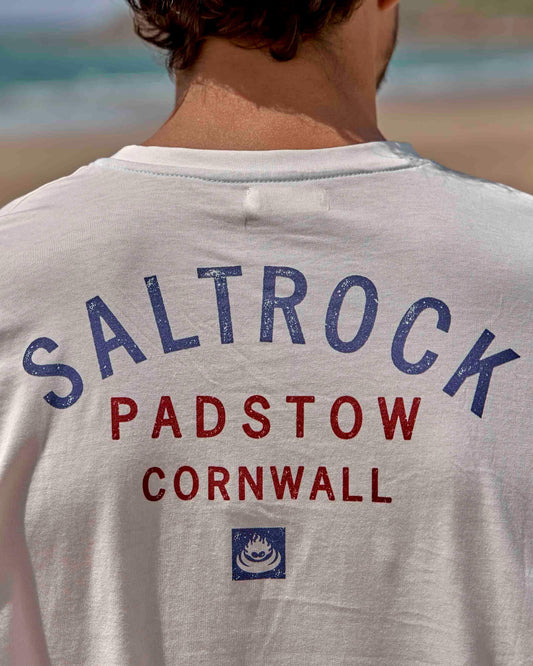 Location - Mens T-Shirt - Padstow - White - Saltrock