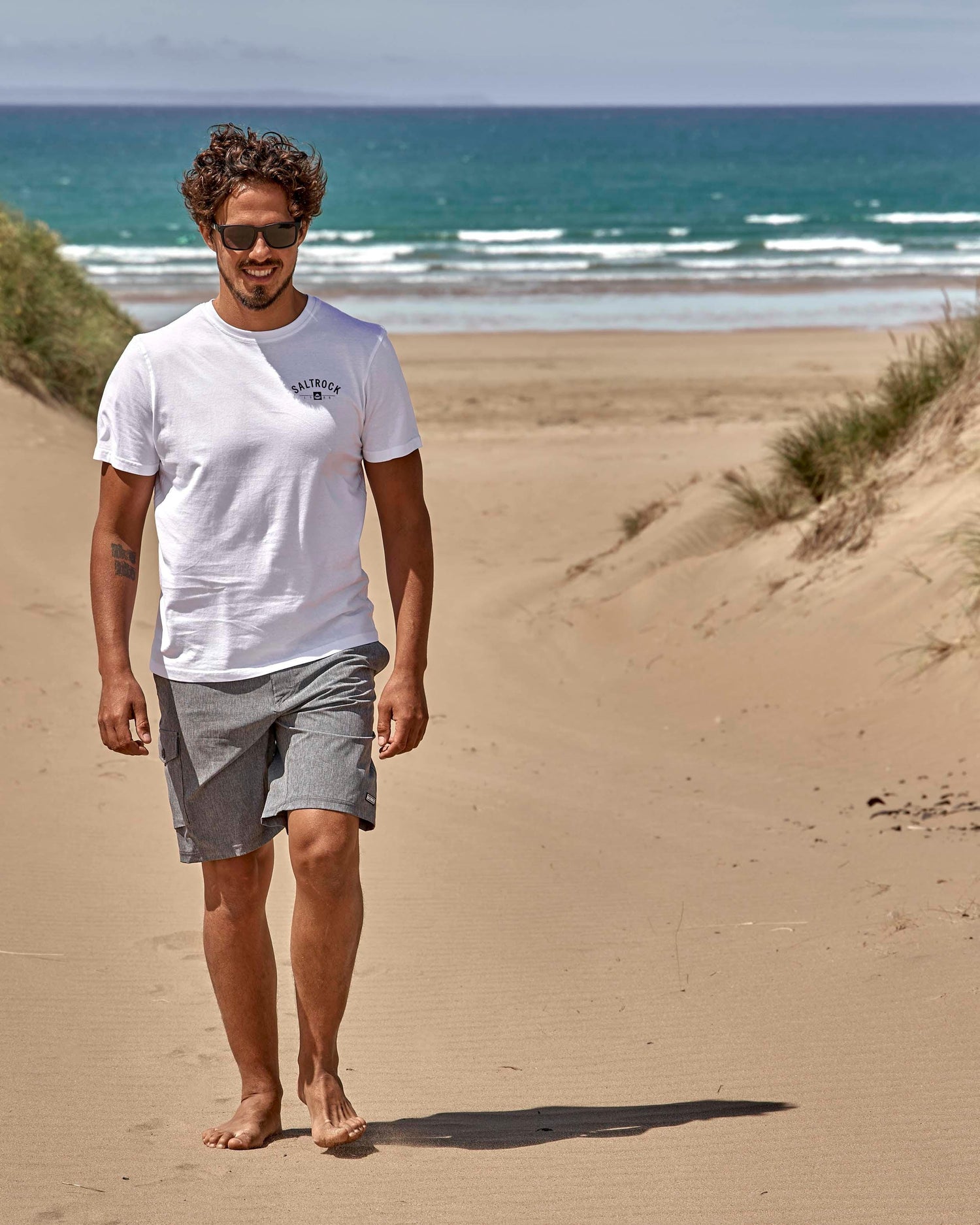 Location - Mens T-Shirt - Padstow - White - Saltrock