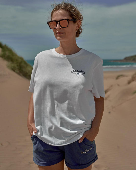 Location - Womens T-Shirt - Padstow - White - Saltrock