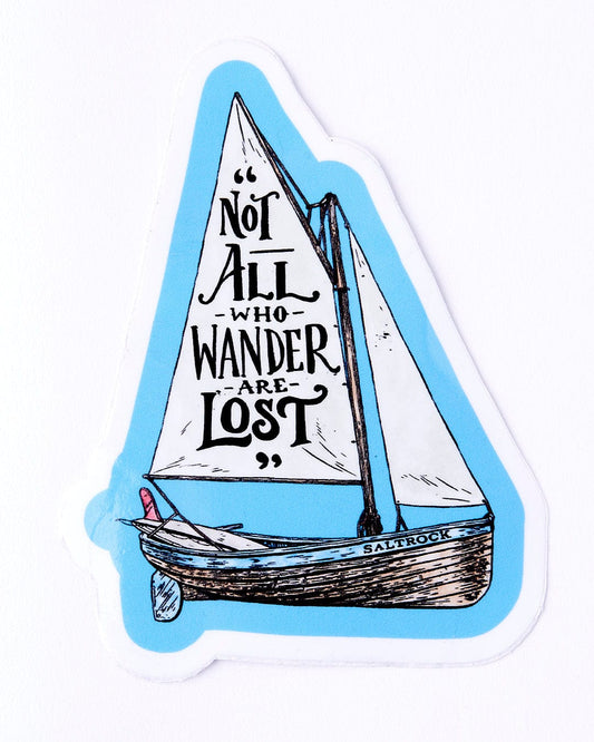 Not all who wander are Lost Ships - Sticker - Blue.
