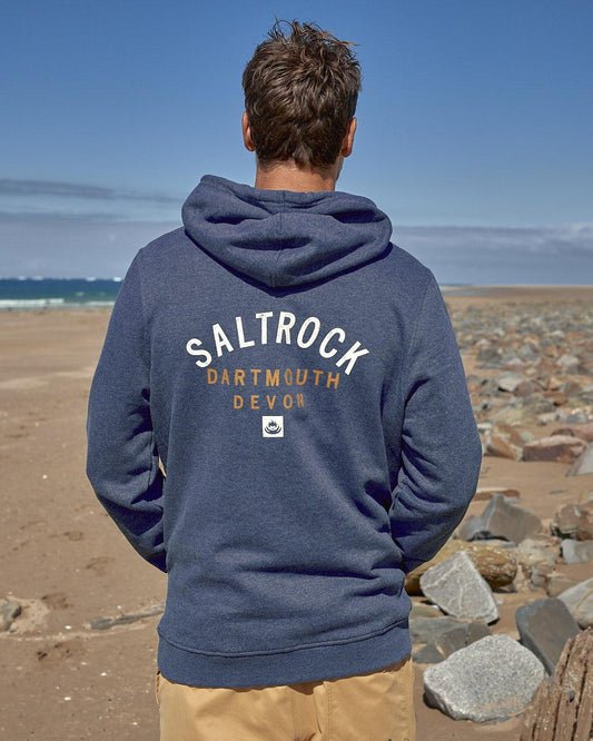 Location - Mens Pop Hoodie - Dartmouth - Dark Blue - Saltrock