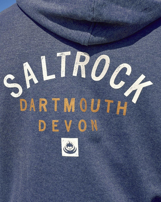 Location - Mens Pop Hoodie - Dartmouth - Dark Blue - Saltrock