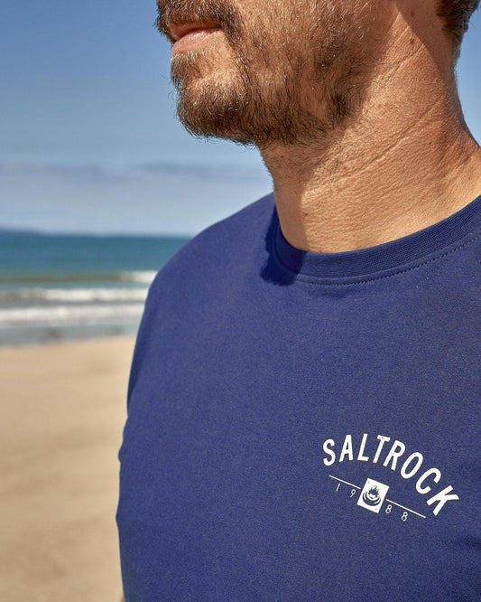Location Mens T-Shirt - Swanage - Blue - Saltrock