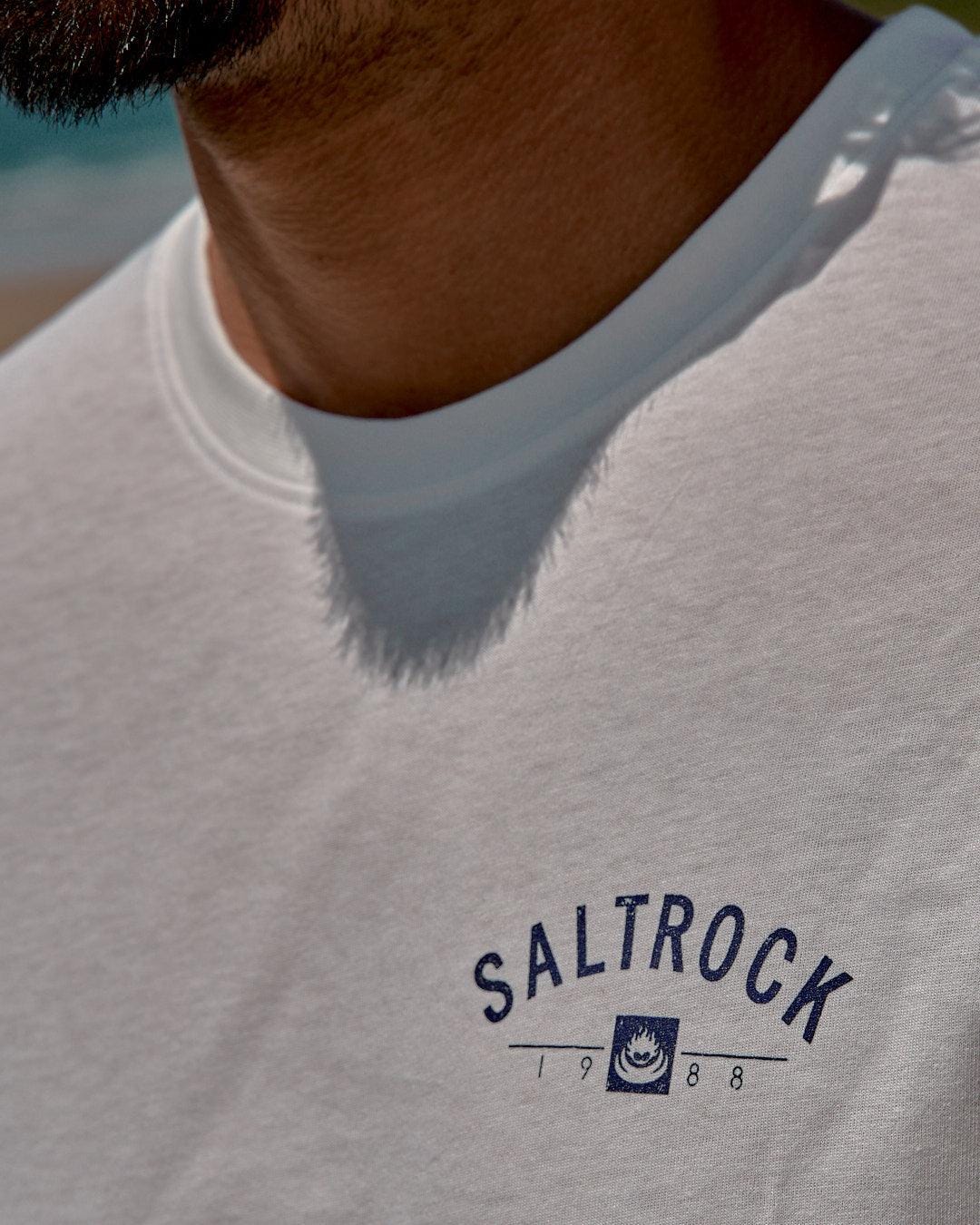 Location - Mens T-Shirt - Poole - White - Saltrock