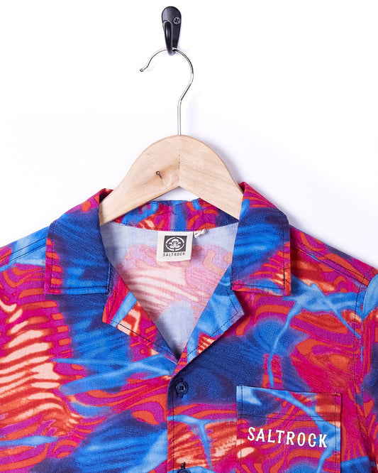 A Saltrock Poolside - Kids All Over Print Short Sleeve Shirt - Multi with the word saltrock on it.