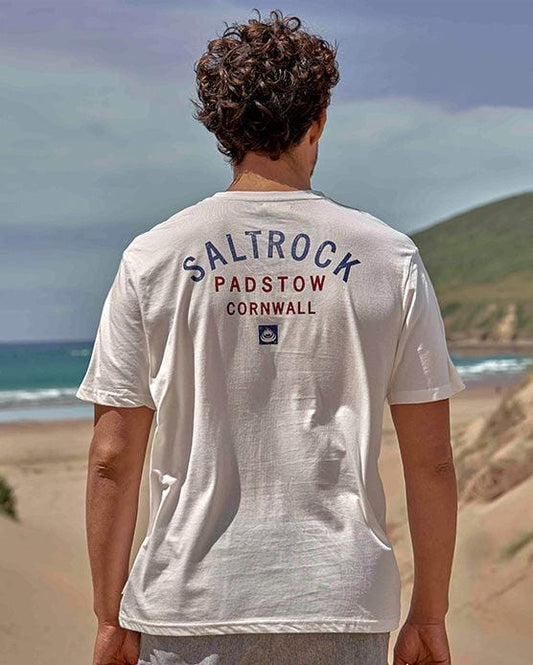 Location - Mens T-Shirt - Padstow - White - Saltrock