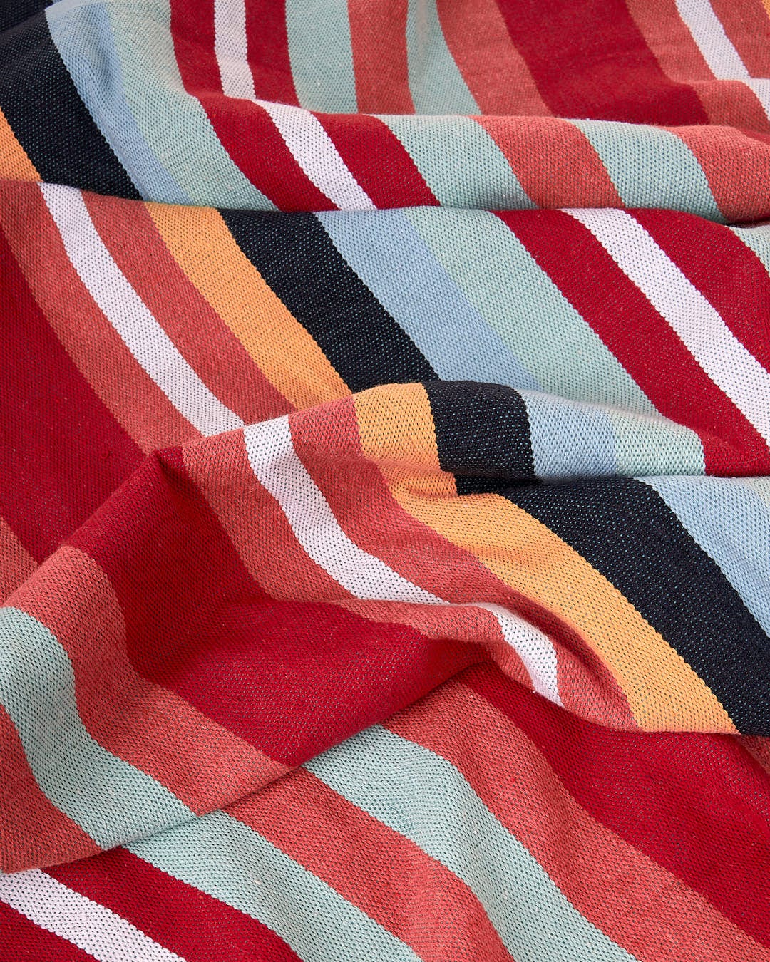 A close up of a Saltrock Recycled Picnic Blanket - Multi.