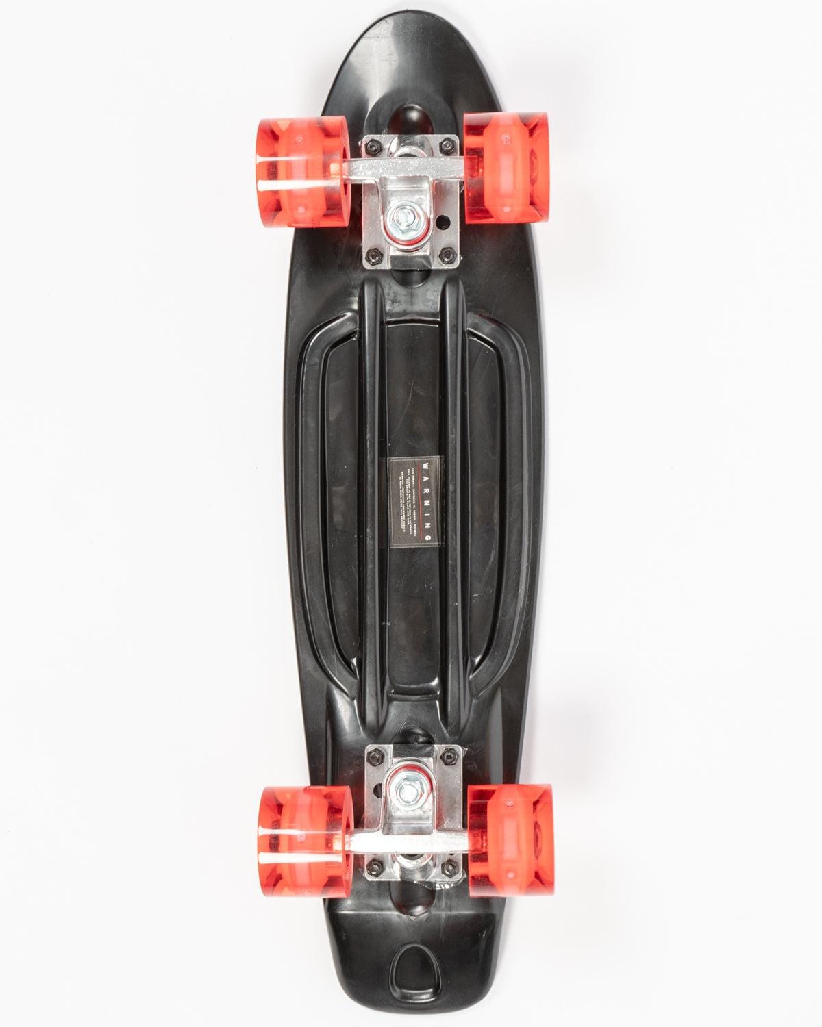 Retroride - Mini Skateboard with Flashing Wheels - Black/Red - Saltrock