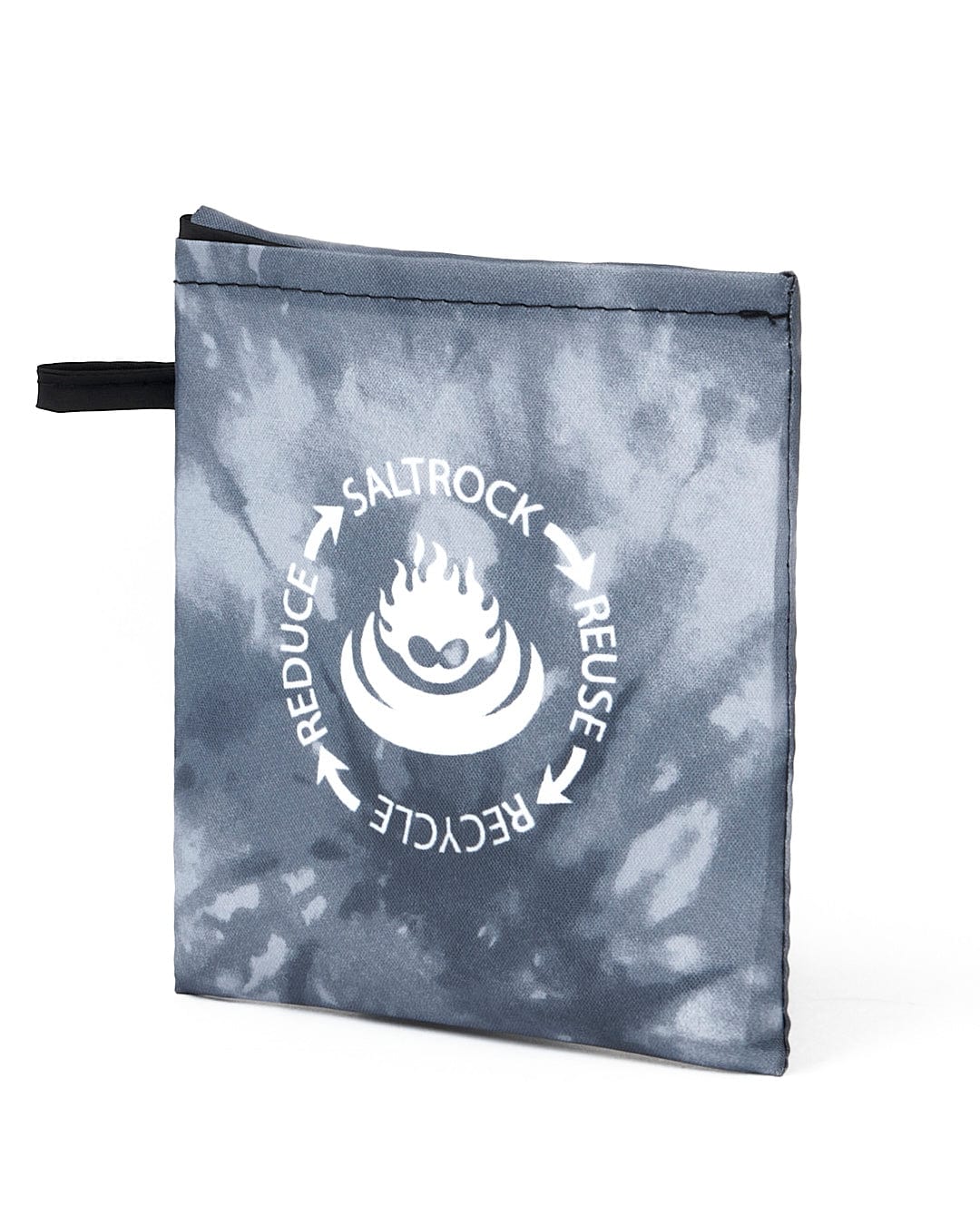 A sustainable, reusable Salvage - Recycled Shopper Bag - Dark Grey featuring the logo of a Saltrock rock and roll club.