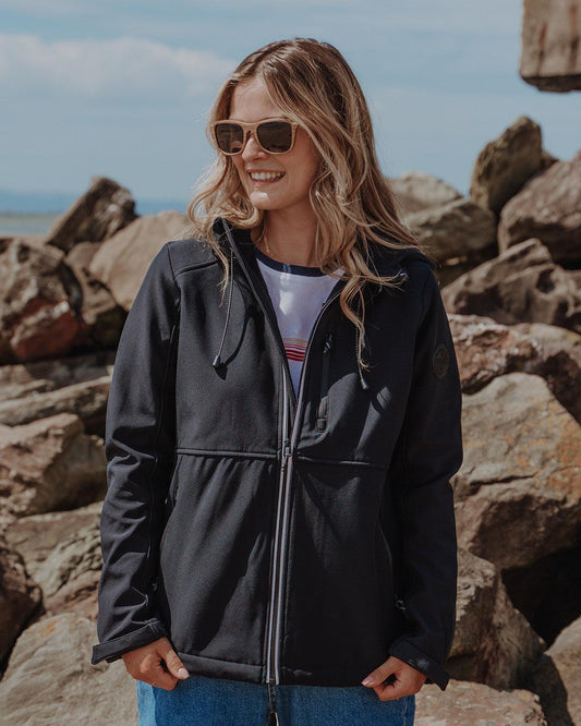 Solae - Womens Softshell Jacket - Black - Saltrock