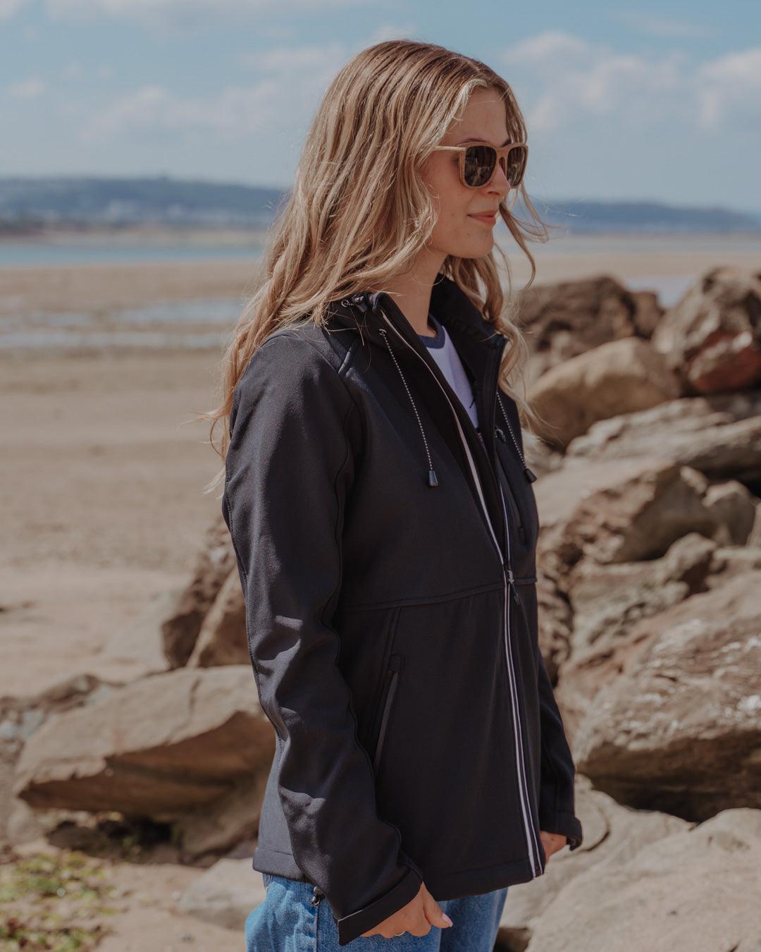 Solae - Womens Softshell Jacket - Black - Saltrock