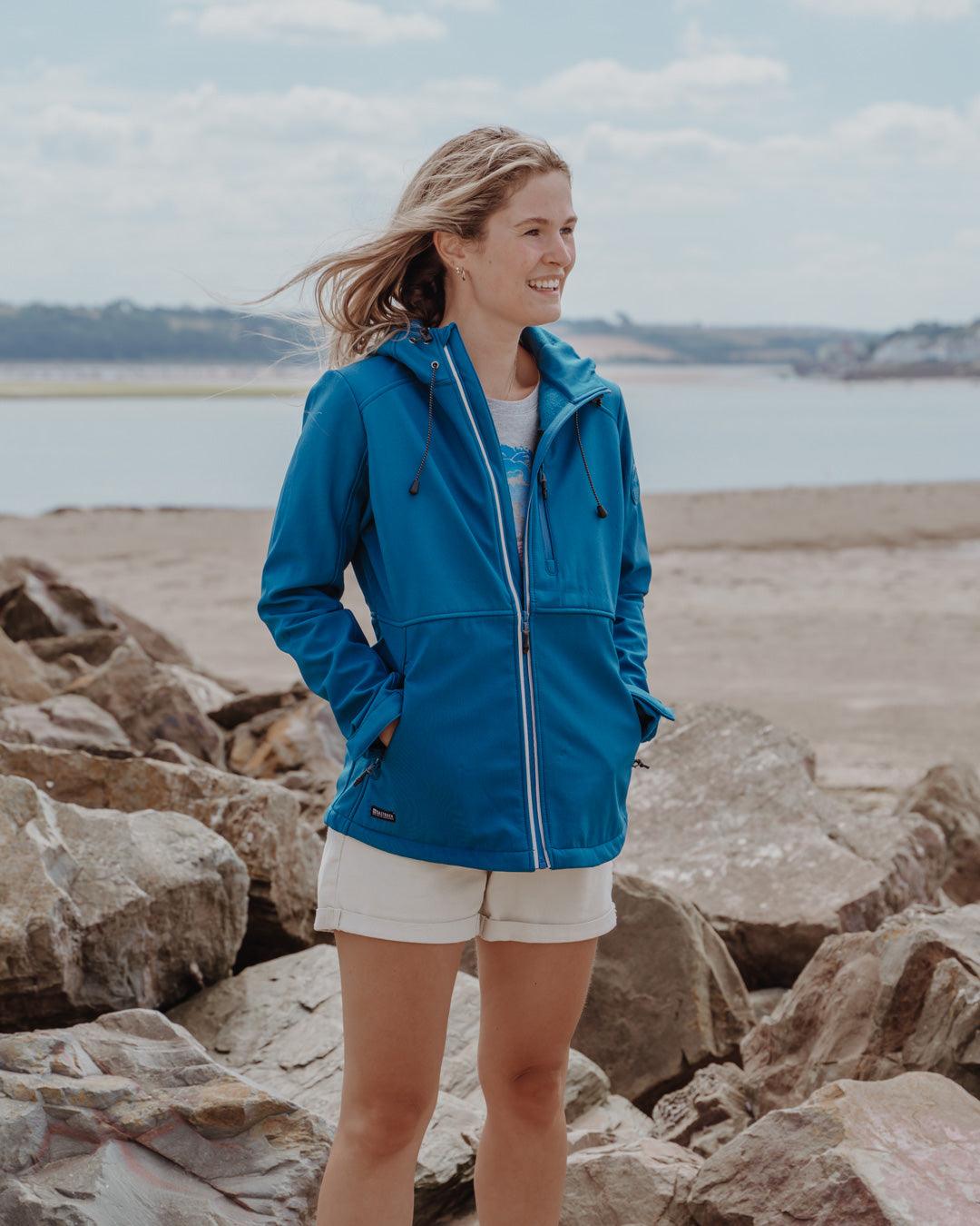 Solae - Womens Softshell Jacket - Blue - Saltrock